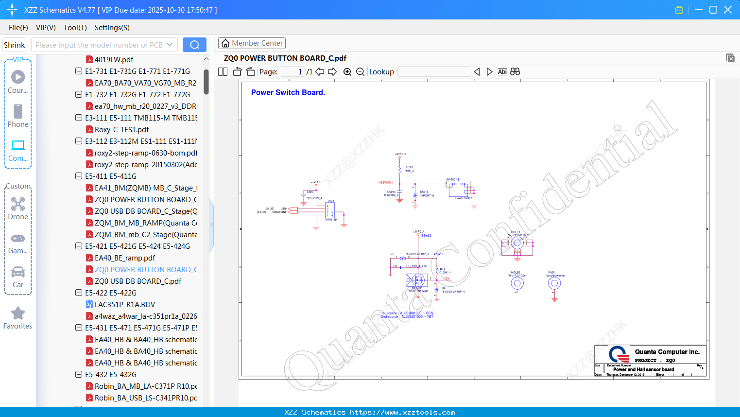 Laptop ACER ZQ0 POWER BUTTON BOARD_C